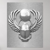Silver Egyptian Scarab Poster (Voorkant)