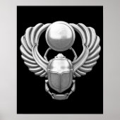 Silver Egyptian Scarab Poster (Voorkant)