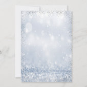 Silver Eiffel Tower Confetti Bokeh Quinceañera Kaart (Achterkant)
