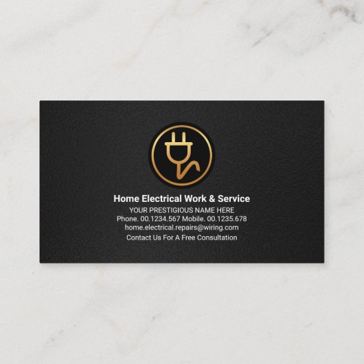 Silver Electricia het Lichte Beam van de Bedrading Visitekaartje (Achterkant)