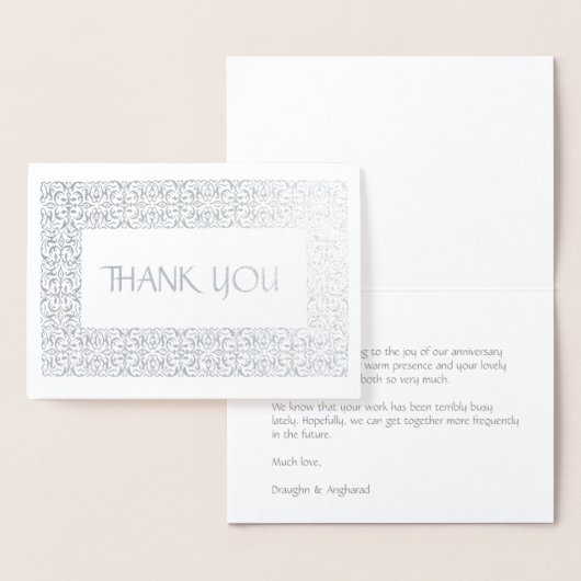Silver Elegance All-Occasion "Bedankt" Real Folie Kaarten (Display)