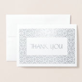 Silver Elegance All-Occasion "Bedankt" Real Folie Kaarten (Voorkant met envelop)