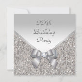 Silver Elegance Birthday Kaart (Voorkant)