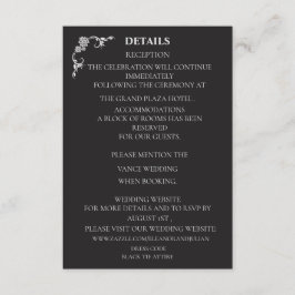 Silver Elegance Collection Wedding Details Card Informatiekaartje