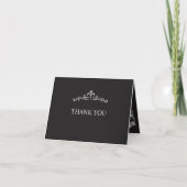 Silver Elegance Collection Wedding Folded Bedankkaart (Voorkant)