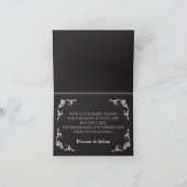 Silver Elegance Collection Wedding Folded Bedankkaart (Binnen)