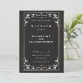 Silver Elegance Collection Wedding Invitation Kaart (Staand voorkant)