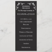 Silver Elegance Collection Wedding Program Rack Programmakaart (Voorkant)