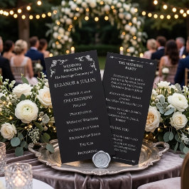 Silver Elegance Collection Wedding Program Rack Programmakaart
