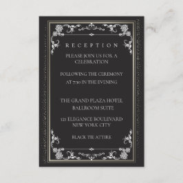 Silver Elegance Collection Wedding Reception Card Informatiekaartje
