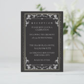Silver Elegance Collection Wedding Reception Card Informatiekaartje (Staand voorkant)