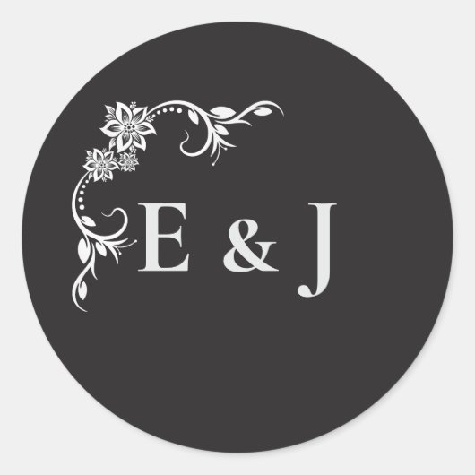 Silver Elegance Collection Wedding Round Sticker (Voorkant)