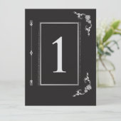 Silver Elegance Collection Wedding Table Number Kaart (Staand voorkant)