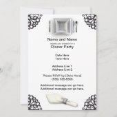 Silver Elegance Custom Dinner Party nodigt uit Kaart (Voorkant)