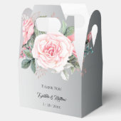 Silver Elegance en Roses Wedding Bedankdoosjes (Geopend)