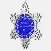Silver Elegance First Hanukkah Snowflake Ornament (Rechts)