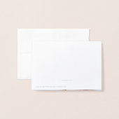 "Silver Elegance" Gepersonaliseerde Baby Doop Dank Folie Kaarten (Met envelop)