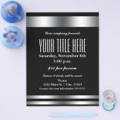 Silver Elegance Glamor Event Flyer Poster (Enkel)
