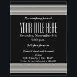 Silver Elegance Glamor Event Flyer Poster<br><div class="desc">Silver Elegance Glamor Event Flyer Poster.</div>