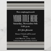 Silver Elegance Glamor Event Flyer Poster (Voorkant)