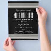 Silver Elegance Glamor Event Flyer Poster (Hand)