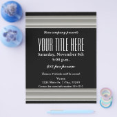 Silver Elegance Glamor Event Flyer Poster (Enkel)