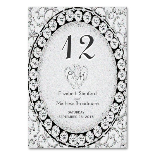 Silver Elegance Monogram Kaart (Achterkant)