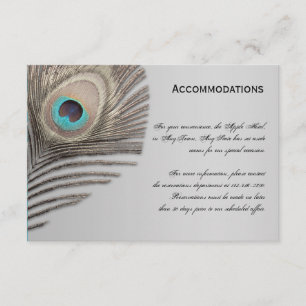 Silver Elegance Peacock-combinatiekaart Informatiekaartje