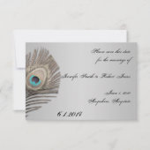 Silver Elegance Peacock Sla de datum op Save The Date (Voorkant)