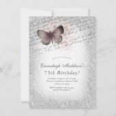 Silver Elegance Save the Date Birthday Kaart (Achterkant)
