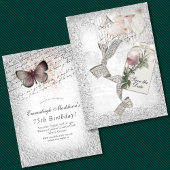  Silver Elegance Save the Date Birthday Kaart