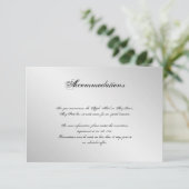 Silver Elegance Wedding Insert Informatiekaartje (Staand voorkant)