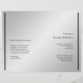 Silver Elegance Wedding Program (Voorkant)