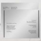 Silver Elegance Wedding Program (Voorkant / Achterkant)