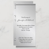 Silver Elegance Wedding Program Programmakaart (Voorkant / Achterkant)