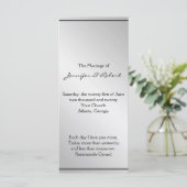 Silver Elegance Wedding Program Programmakaart (Staand voorkant)