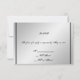 Silver Elegance Wedding Response Kaart