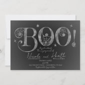 Silver Elegant BOO Magical Halloween Verloving Kaart (Voorkant)