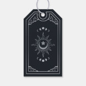 Silver Elegant Gothic Tarot Wedding Gift Labels Cadeaulabel (Achterkant)