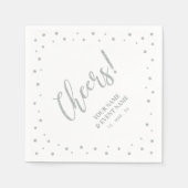 Silver Elegant Klassieke Kaas Alle Occasies Partij Servet (Voorkant)