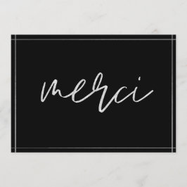 Silver Elegant Merci Custom Hartelijk dank Kaart