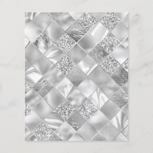 Silver elegant modern budget trouwuitnodiging (Achterkant)