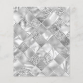 Silver elegant modern budget trouwuitnodiging flyer (Achterkant)