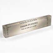 Silver elegant modern bureau name bord naambordje
