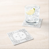 Silver elegant   monogram kartonnen onderzetters (Insitu)