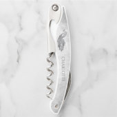 Silver Elegant Peacock Corkschroef Kurkentrekker (Voorkant)