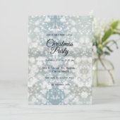 Silver Elegant Simple Moderne Kerstparty IV Kaart (Staand voorkant)