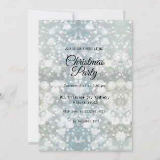 Silver Elegant Simple Moderne Kerstparty IV Kaart