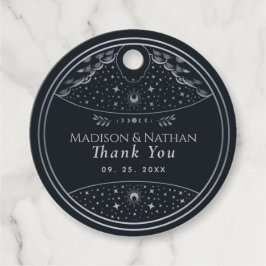 Silver Elegant Tarot Card Wedding Favor Labels