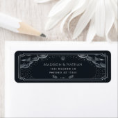 Silver Elegant Tarot Wedding Label (Insitu)